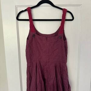 Magenta Woven Straps Linen Dress by Cotton Candy Wear Shop NWT